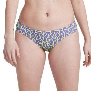 Brand New With Tags Speedo Print Cheeky Hipster Bikini Bottom, Coral Flow, XL